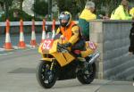 Mickey Grose during practice, leaving the Grandstand, Douglas.