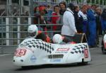Roger Stockton/Peter Alton at the TT Grandstand, Douglas.