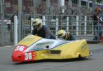 Nev Jones/Joe Shardlow at the TT Grandstand, Douglas.