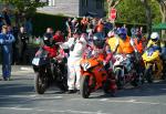 Steve Harper at the TT Grandstand, Douglas.