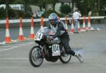 Mervyn Stratford (104) at the Practice Start Line, Douglas.