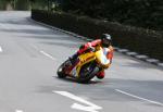 Carl Rennie approaching Braddan Bridge.