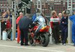 Brian Appleton in the pits, Douglas.