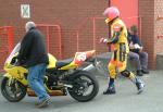 Davy Morgan at the TT Grandstand, Douglas.