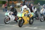 Mark Wateridge (43) during practice, leaving the Grandstand, Douglas.