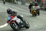 Peter Corfield (number 66) at Parliament Square, Onchan.