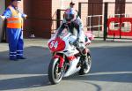 George Spence at the TT Grandstand, Douglas.