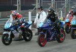 Brian Robinson (113) at the Practice Start Line, Douglas.