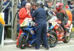 Keith Costello in the pits, Douglas.