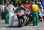 Toni Rechberger leaving the Start Line, Douglas.