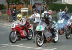 Carl Roberts (21) leaving the Practice Start Line, Douglas.