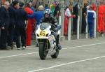 Peter Symes in the pits, Douglas.