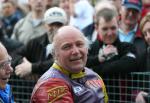 Steven Linsdell in the winners enclosure at the TT Grandstand.