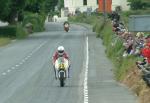 Paul Owen approaching Sulby Bridge.