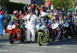 Alan (Bud) Jackson (48) at the TT Grandstand, Douglas.