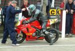 Robert Mawdsley (49) in the pits, Douglas.