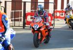 Steve Harper at the TT Grandstand, Douglas.