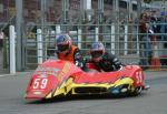 Steven Coombes/Gary Partridge at the TT Grandstand, Douglas.