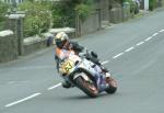 Geert Lambrechts approaching Sulby Bridge.