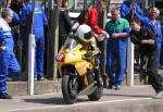 Ian Hutchinson leaving the pits, Douglas.