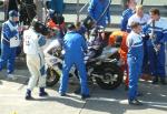 Bruce Anstey in Pits, Douglas.