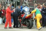 Brian Appleton in the pits, Douglas.