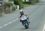 Robert Sells approaching Sulby Bridge.