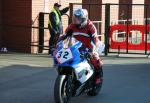 Dan Stewart at the TT Grandstand, Douglas.