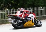 Gary Johnson approaching Braddan Bridge.