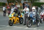 Stephen "Cargo" Carr (75) during practice, leaving the Grandstand, Douglas.