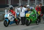 Alan Jackson (4) during practice, leaving the Grandstand, Douglas.