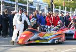 Jean Claude Huet/Jonathan Huet at the TT Grandstand, Douglas.