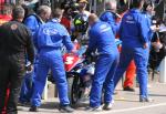 Bruce Anstey in the pits, Douglas.