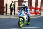 Alan (Bud) Jackson (48) at the TT Grandstand, Douglas.