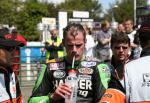 Ryan Farquhar in the winners' enclosure at the TT Grandstand.