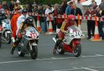 Bruce Anstey (number 15) leaving Start Line, Douglas.