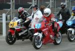 Dave Corlett (number 57) at the Practice Start Line, Douglas.