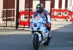 Bruce Anstey at the TT Grandstand, Douglas.