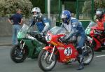 Mike Crellin (41) during practice, leaving the Grandstand, Douglas.