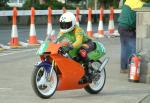 Gail Musson during practice, leaving the Grandstand, Douglas.