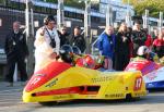 Nigel Connole/Jamie Winn at the TT Grandstand, Douglas.