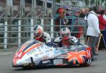 Mark Halliday/Mark Holland at the TT Grandstand, Douglas.