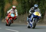 Barry Davidson (number 98) on Bray Hill, Douglas.