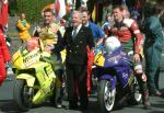 Craig Atkinson (number 2) with Norman Wisdom at Start Line, Douglas.