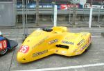 Mark Autton/Wayne Appleby's sidecar at the TT Grandstand, Douglas.