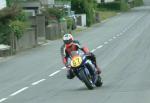 Stephen Oates approaching Sulby Bridge.