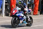 Bruce Anstey leaving the pits, Douglas.