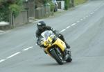 Steve Sinnott approaching Sulby Bridge.