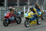 Maria Costello (number 18) at the Practice Start Line, Douglas.