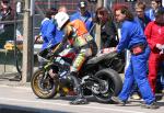 Frank Spenner leaving the pits, Douglas.